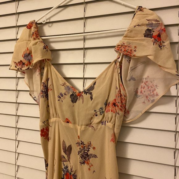 ZARA - Floral Flounce Mid/Maxi Studio Femme Dress NWOT S - Picture 4 of 4